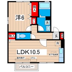 グリーンアレイＢ（大和）の物件間取画像